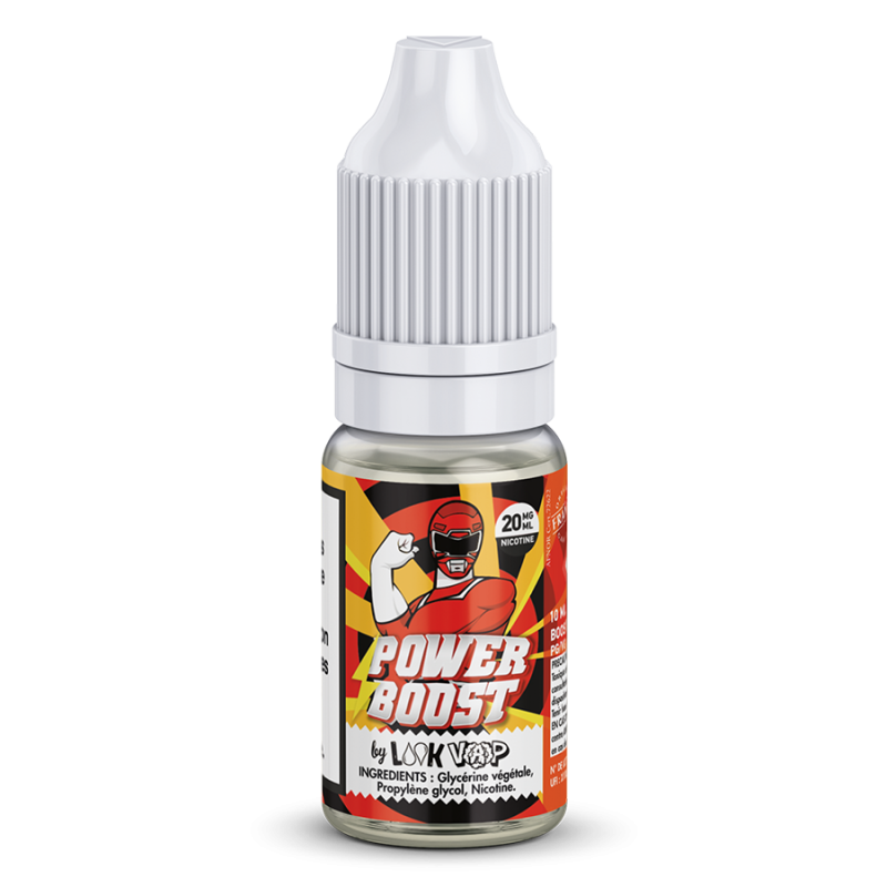 Le Power Boost est un booster de nicotine fabriquée en France par LOOK VAP 50%PG / 50%VG